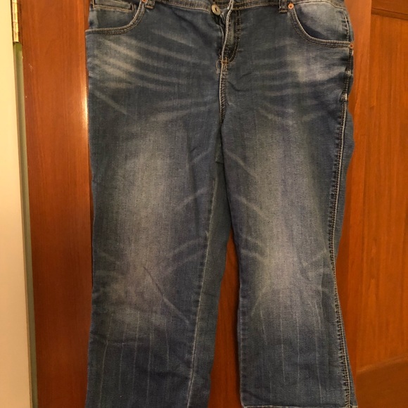 INC International Concepts Denim - INC Straight Leg Cropped Jeans